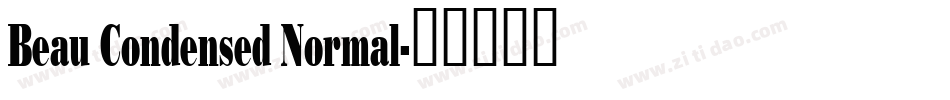 Beau Condensed Normal字体转换